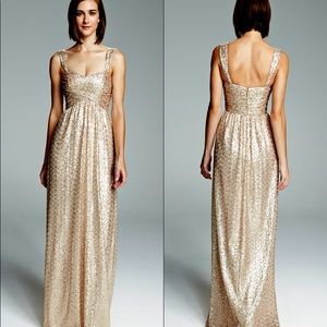 Amsale Rose Gold Loire Dress